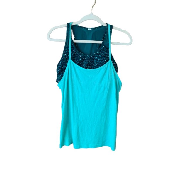 Lululemon Athletica 8 Tough It Out Menthol Green Built In Bra Workout Tank Top - Picture 1 of 10